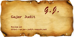Gajer Judit névjegykártya